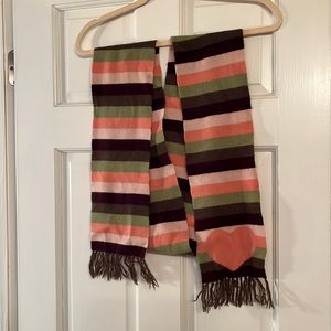Striped cashmere scarf
